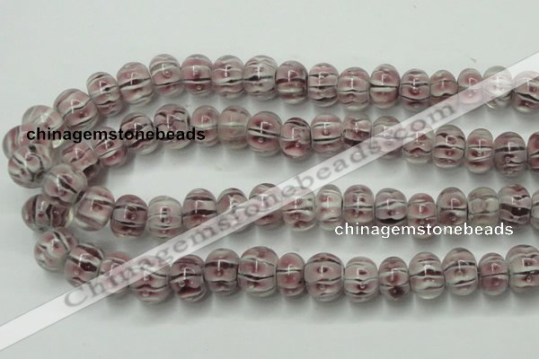 CLG777 14 inches 8*12mm rondelle lampwork glass beads wholesale