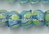 CLG779 14 inches 8*12mm rondelle lampwork glass beads wholesale