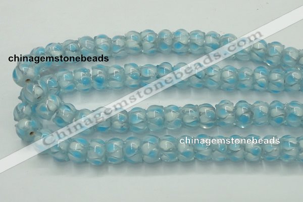 CLG780 14 inches 8*12mm rondelle lampwork glass beads wholesale