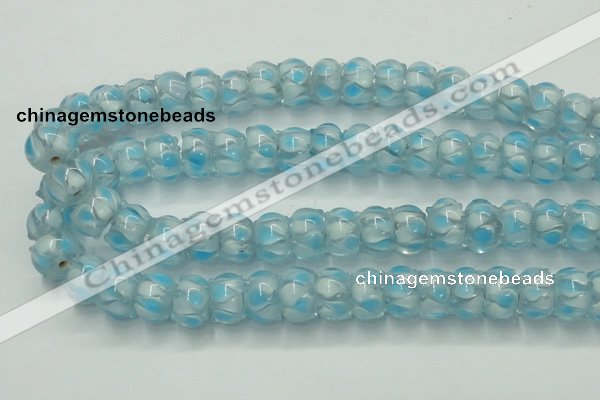 CLG780 14 inches 8*12mm rondelle lampwork glass beads wholesale