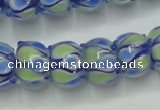 CLG781 14 inches 8*12mm rondelle lampwork glass beads wholesale