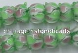 CLG785 14.5 inches 8*12mm rondelle lampwork glass beads wholesale