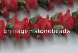 CLG795 15.5 inches 11*13mm rose lampwork glass beads wholesale