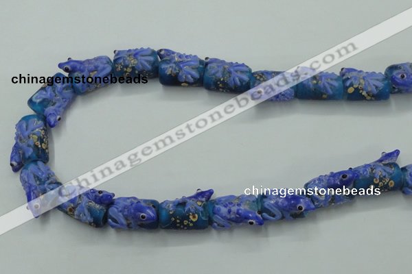 CLG797 15.5 inches 12*18mm cylinder lampwork glass beads wholesale