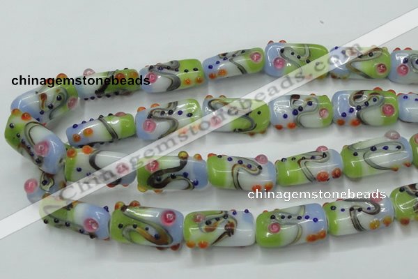CLG804 15 inches 14*24mm rectangle lampwork glass beads wholesale