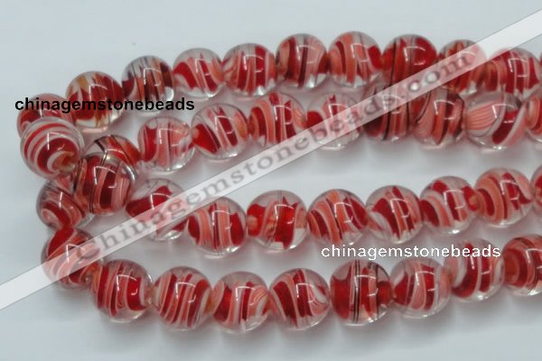 CLG852 15.5 inches 18mm round lampwork glass beads wholesale