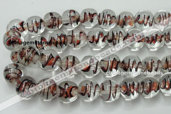 CLG853 15.5 inches 18mm round lampwork glass beads wholesale