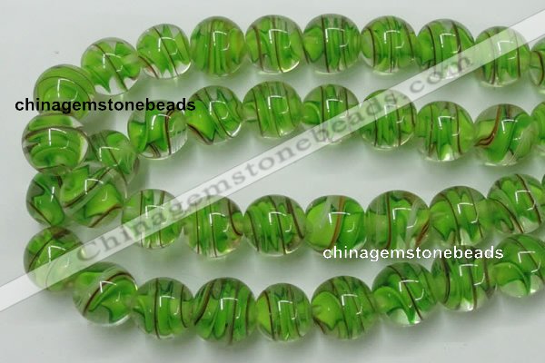 CLG855 15.5 inches 18mm round lampwork glass beads wholesale