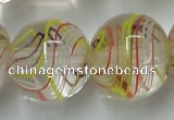 CLG856 15.5 inches 18mm round lampwork glass beads wholesale