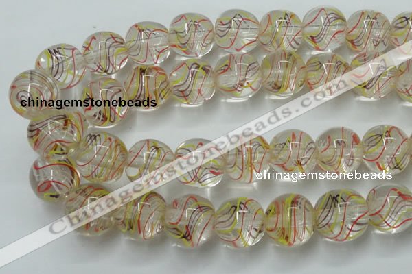 CLG856 15.5 inches 18mm round lampwork glass beads wholesale