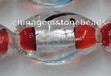 CLG858 15.5 inches 16*28mm rice lampwork glass beads wholesale