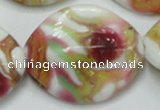 CLG862 15.5 inches 24*30mm marquise lampwork glass beads wholesale