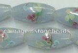 CLG869 15.5 inches 10*20mm rice lampwork glass beads wholesale