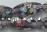 CLG871 15.5 inches 10*20mm rice lampwork glass beads wholesale