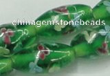 CLG873 15.5 inches 10*20mm rice lampwork glass beads wholesale