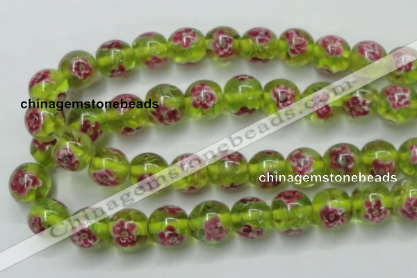 CLG877 14 inches 14mm round lampwork glass beads wholesale