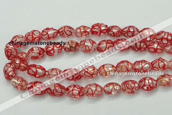 CLG880 2PCS 16 inches 12*18mm oval lampwork glass beads wholesale