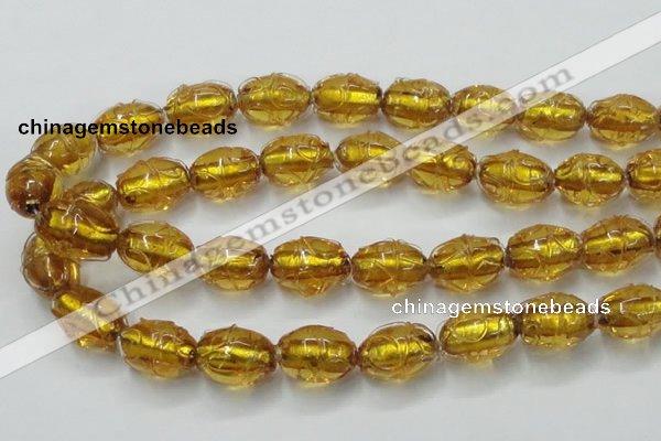 CLG882 2PCS 16 inches 12*18mm oval lampwork glass beads wholesale