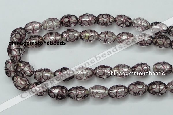 CLG885 2PCS 16 inches 12*18mm oval lampwork glass beads wholesale