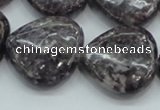 CLI04 15.5 inches 25*25mm heart natural lilac jasper beads wholesale