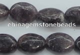 CLI05 15.5 inches 13*18mm oval natural lilac jasper beads wholesale