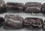 CLI07 15.5 inches 18*25mm rectangle natural lilac jasper beads wholesale