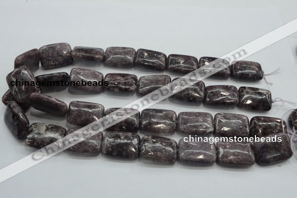 CLI07 15.5 inches 18*25mm rectangle natural lilac jasper beads wholesale