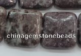 CLI09 15.5 inches 25*25mm square natural lilac jasper beads wholesale