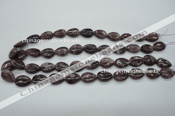 CLI20 15.5 inches 13*18mm flat teardrop lilac jasper beads wholesale