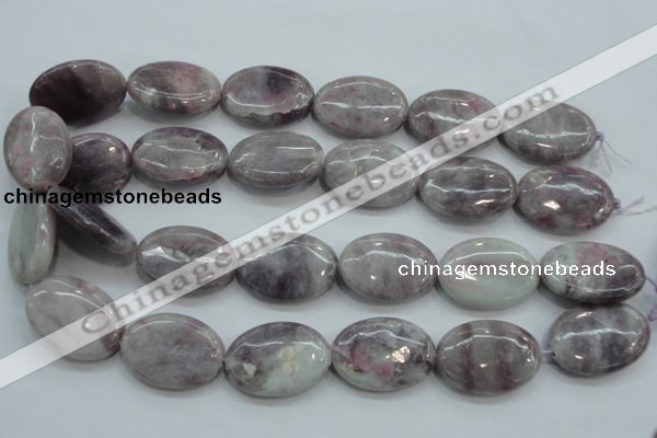 CLI59 15.5 inches 22*30mm oval natural lilac jasper beads wholesale