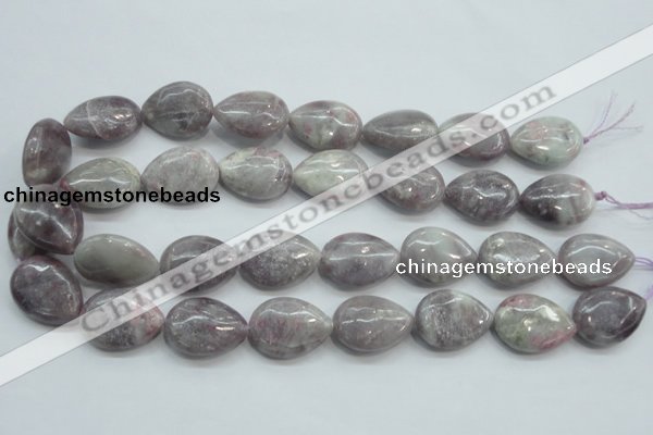 CLI60 15.5 inches 18*25mm teardrop natural lilac jasper beads wholesale