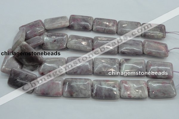 CLI65 15.5 inches 22*30mm rectangle natural lilac jasper beads wholesale