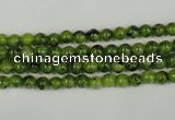 CLJ200 15.5 inches 4mm round dyed sesame jasper beads wholesale