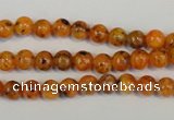 CLJ211 15.5 inches 6mm round dyed sesame jasper beads wholesale