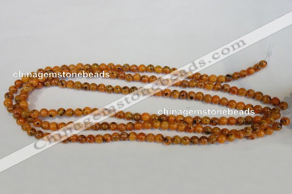 CLJ211 15.5 inches 6mm round dyed sesame jasper beads wholesale