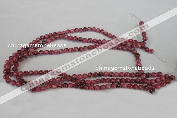 CLJ212 15.5 inches 6mm round dyed sesame jasper beads wholesale