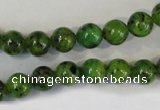 CLJ220 15.5 inches 8mm round dyed sesame jasper beads wholesale