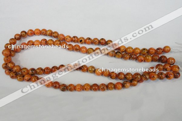 CLJ221 15.5 inches 8mm round dyed sesame jasper beads wholesale