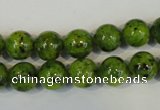 CLJ230 15.5 inches 10mm round dyed sesame jasper beads wholesale