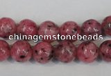 CLJ232 15.5 inches 10mm round dyed sesame jasper beads wholesale