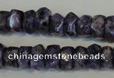 CLJ248 15.5 inches 6*11mm faceted nuggets dyed sesame jasper beads