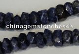 CLJ249 15.5 inches 6*11mm faceted nuggets dyed sesame jasper beads