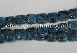 CLJ256 15.5 inches 8*8mm square dyed sesame jasper beads wholesale