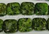 CLJ270 15.5 inches 16*16mm square dyed sesame jasper beads wholesale