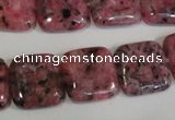 CLJ272 15.5 inches 16*16mm square dyed sesame jasper beads wholesale