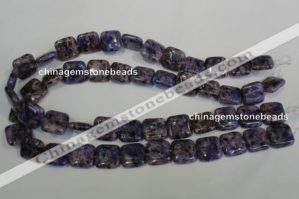 CLJ273 15.5 inches 16*16mm square dyed sesame jasper beads wholesale