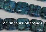 CLJ275 15.5 inches 16*16mm square dyed sesame jasper beads wholesale