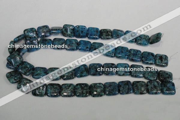 CLJ275 15.5 inches 16*16mm square dyed sesame jasper beads wholesale