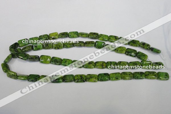 CLJ280 15.5 inches 10*14mm rectangle dyed sesame jasper beads wholesale