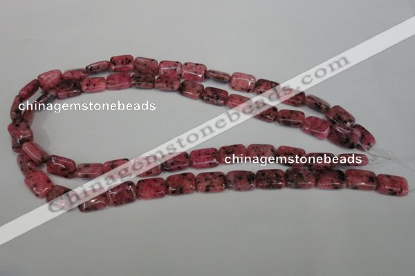 CLJ282 15.5 inches 10*14mm rectangle dyed sesame jasper beads wholesale